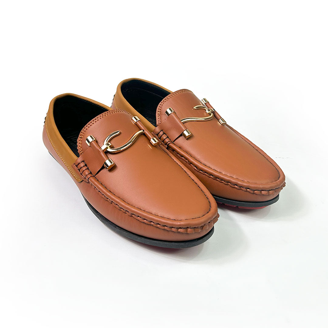 Premium Tan Leather Loafers