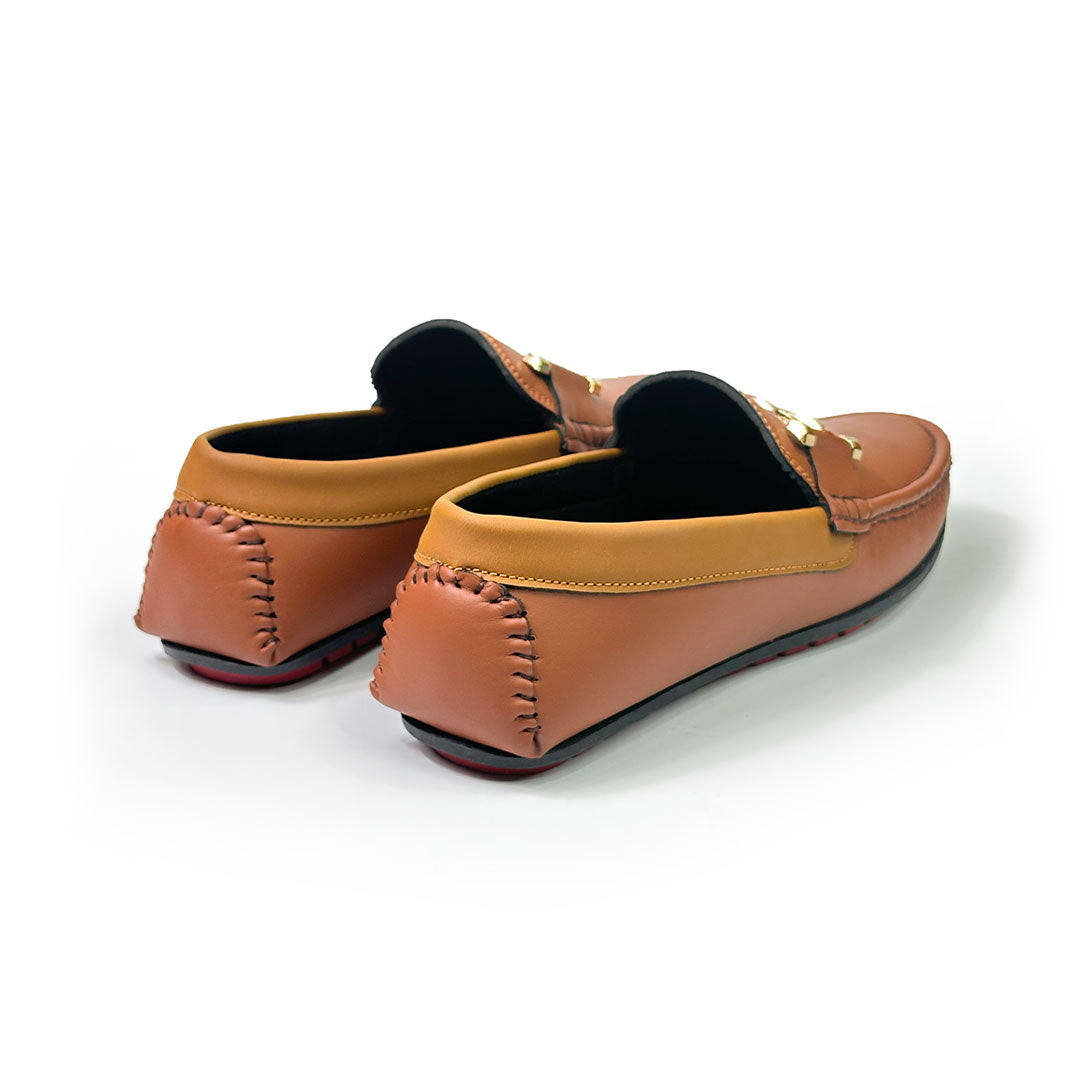 Premium Tan Leather Loafers