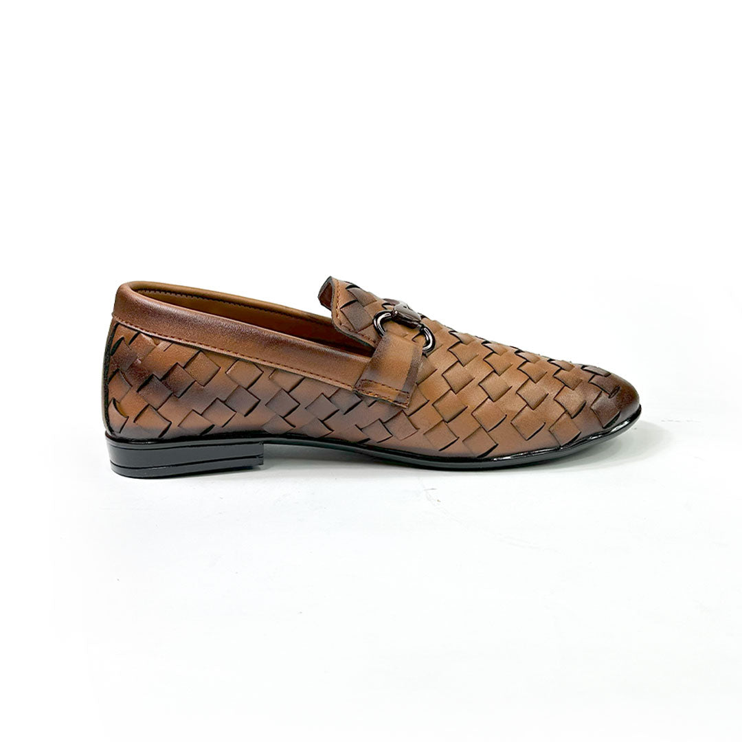 Royal Tan Woven Loafers
