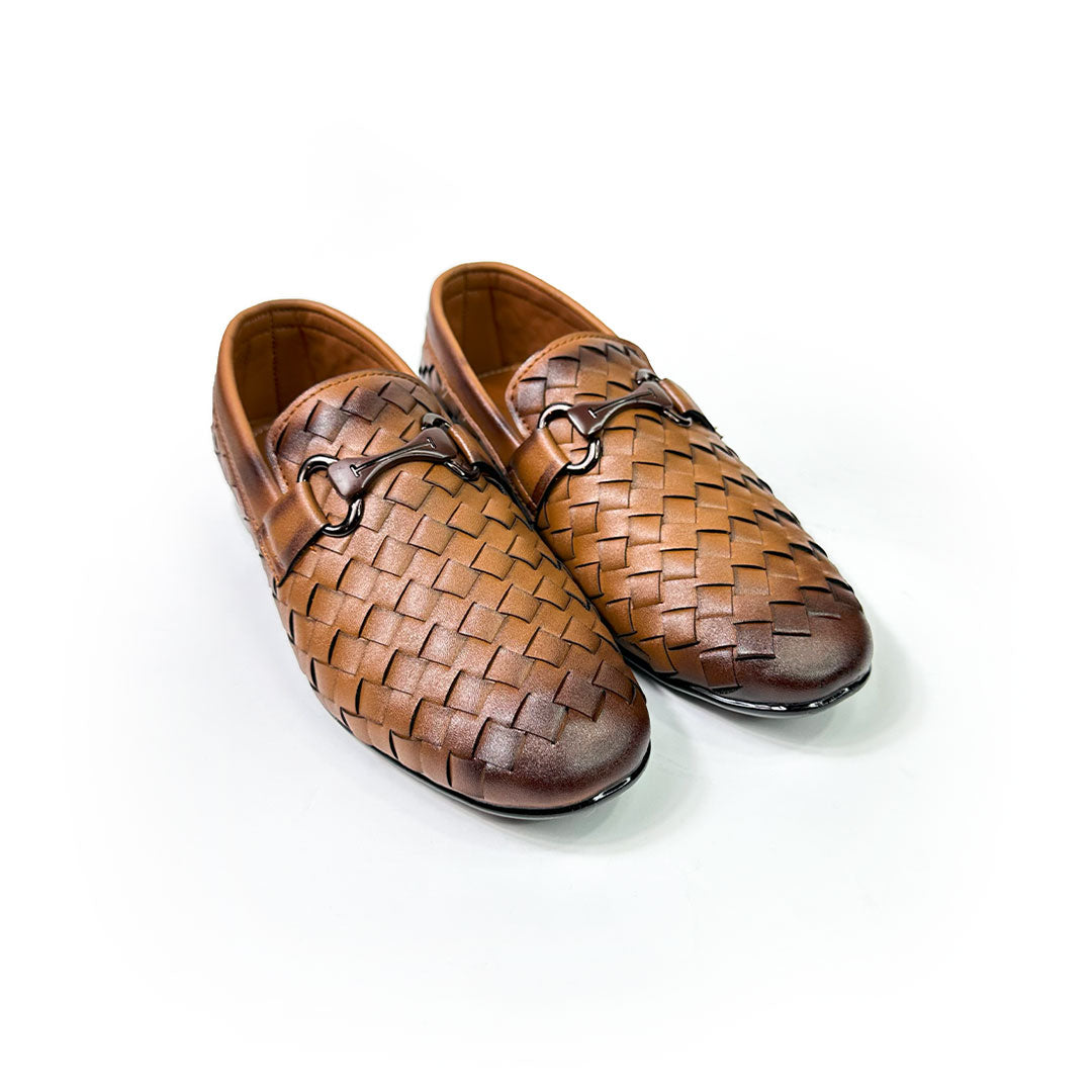 Royal Tan Woven Loafers