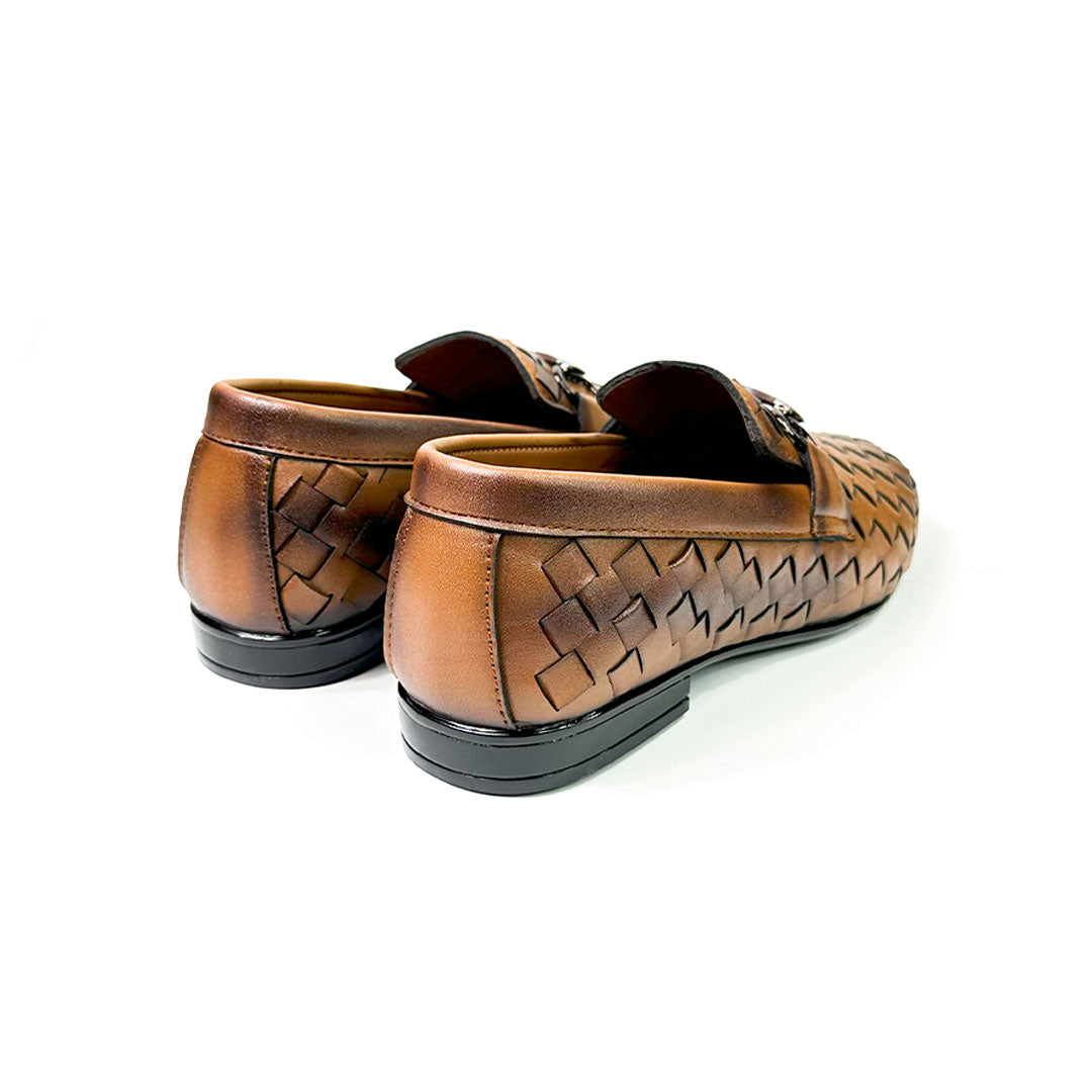Royal Tan Woven Loafers