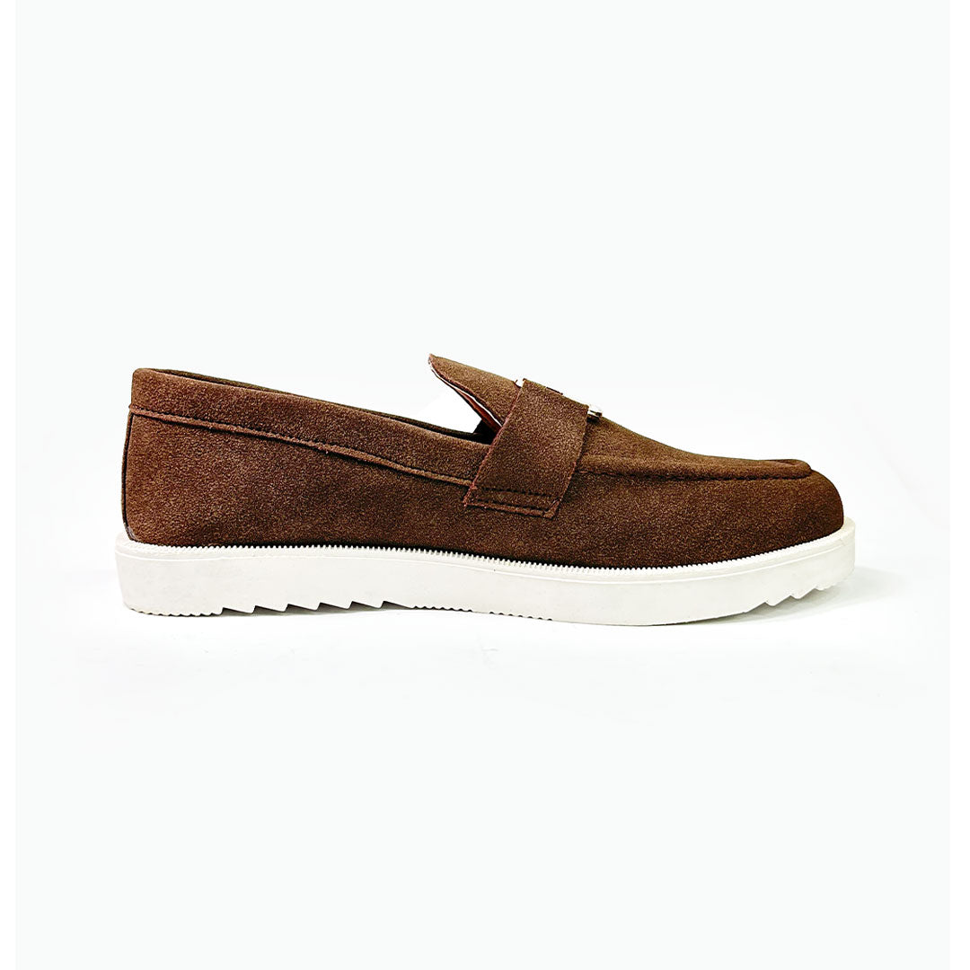 Brown Suede Loafers