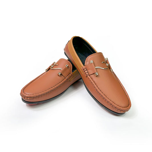 Premium Tan Leather Loafers