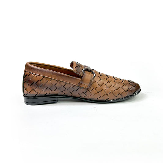 Royal Tan Woven Loafers